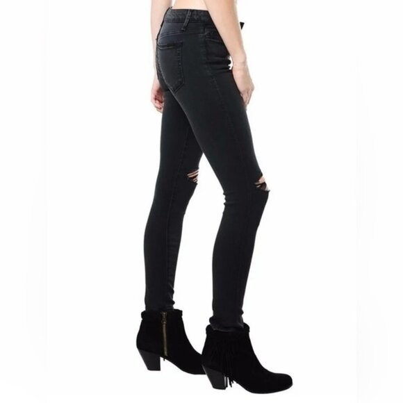 Joe's Jeans  skinny jeans Brie Flawless Vixen Ankle Black Distressed Denim - Picture 10 of 16